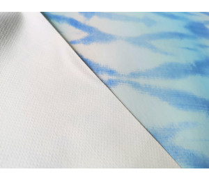 Wachstuch - Batik Ikat blau